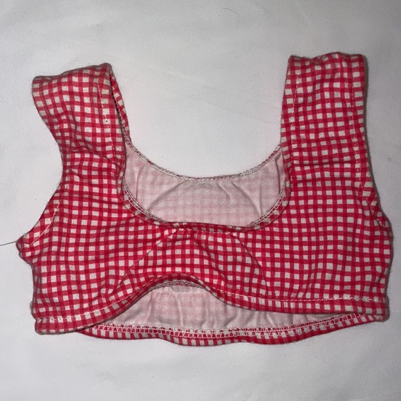 Red Check Ruffle Bikini - Picture 3 of 6